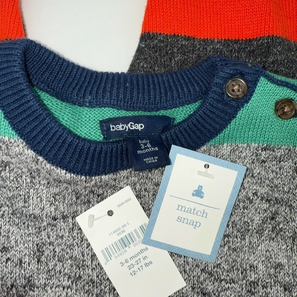 Baby Gap Match Snap Baby Boy's Sweater Romper